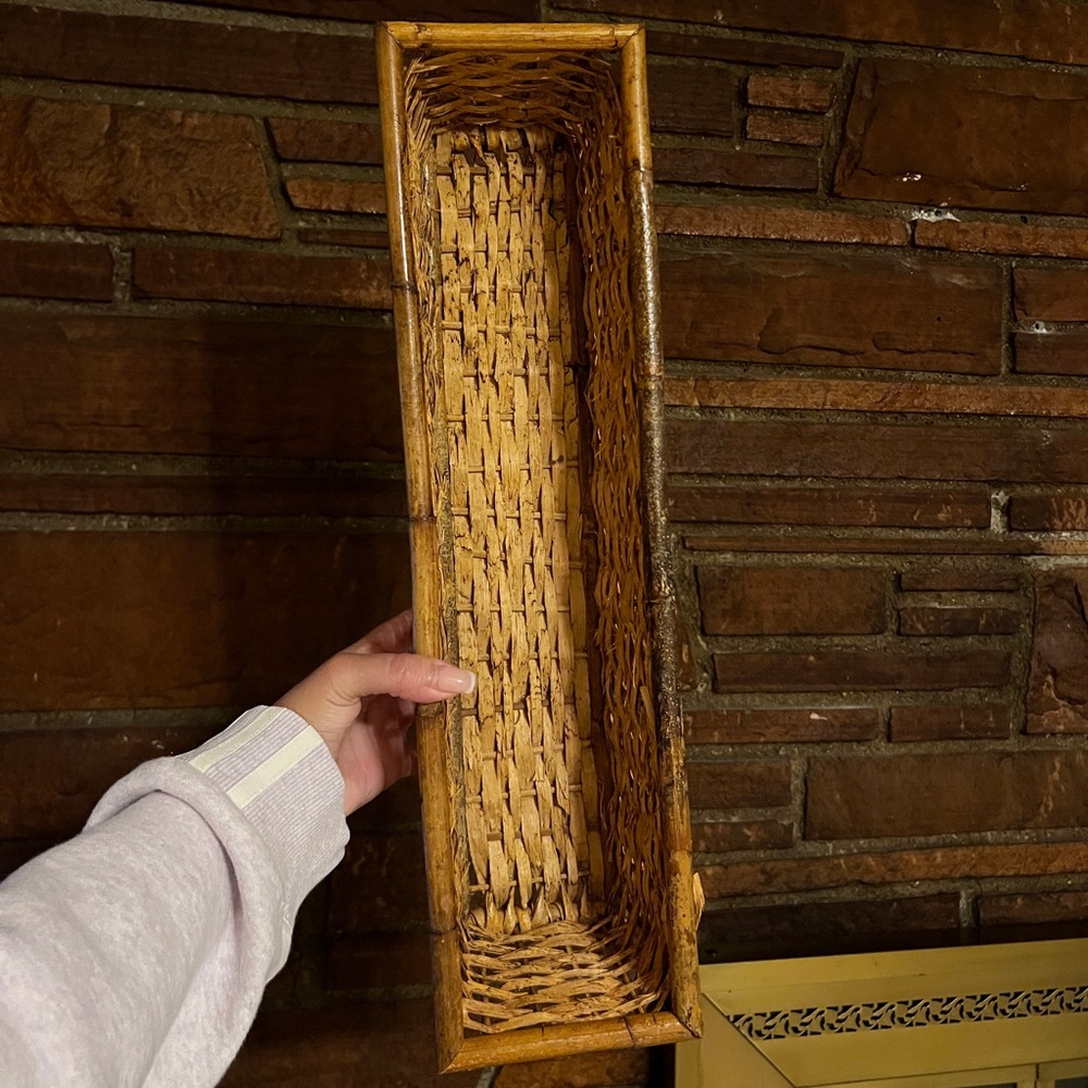 Woven Rectangular Basket - Picture 2 of 5